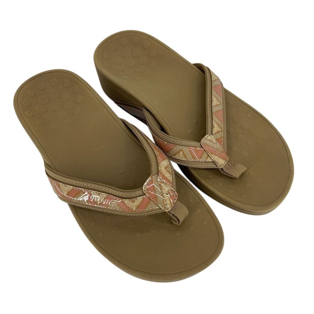 Vionic Hightide Women's Orthotic Platform Sandals Brown Size 6